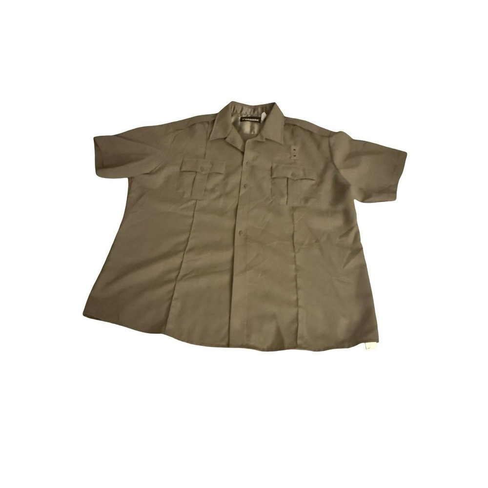 Blauer Short Sleeve Button Down Khaki Shirt - 2XL